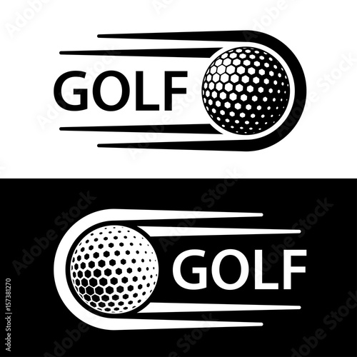 golf ball motion line symbol vector