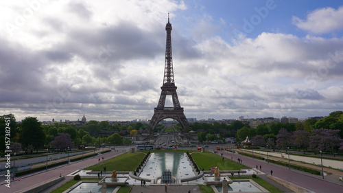 Photo of Eiffel Tower as seen from Trocadero, Paris, France © aerial-drone