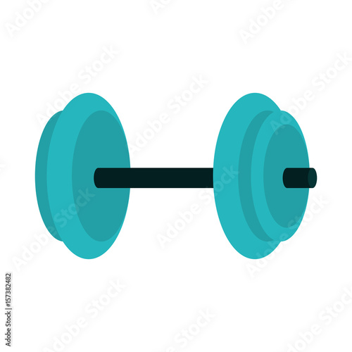 dumbbell icon over white background. colorful design. vector illustration