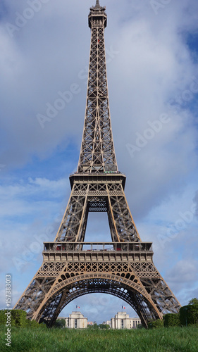 Photo of Eiffel Tower as seen from Champ de Mars, Paris, France © aerial-drone