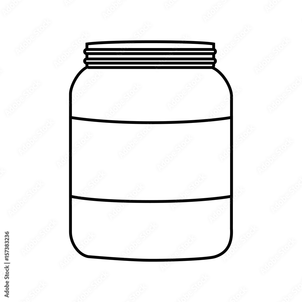 protein bottle icon over white background. vector illustration