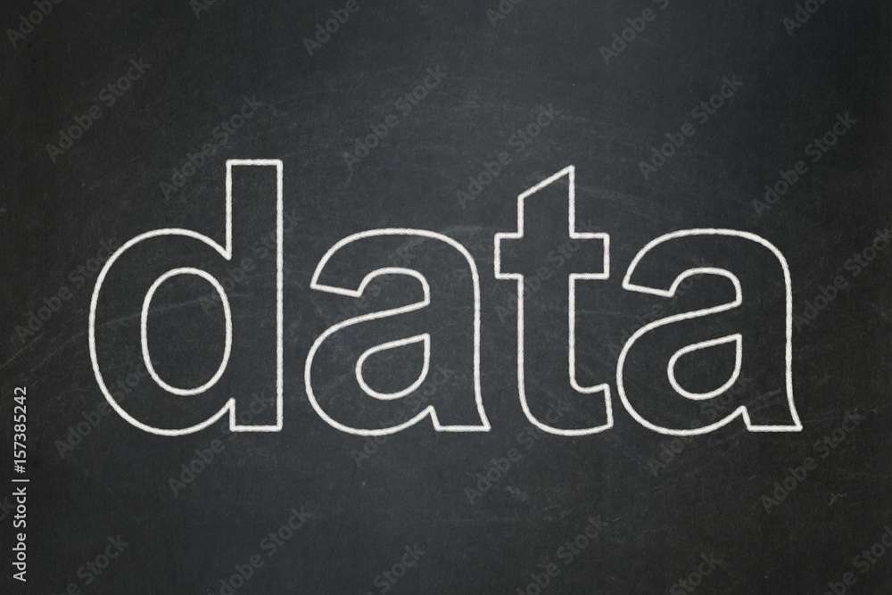 Obraz premium Information concept: Data on chalkboard background