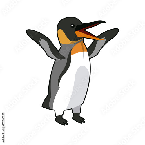 emperor penguin bird nature marine animal vector illustration
