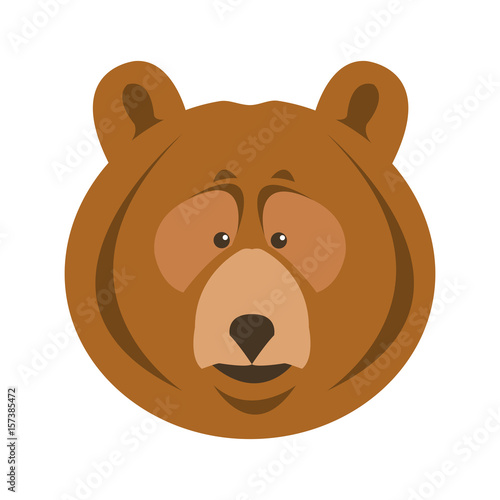 bear grizzly animal beast predator image vector illustration
