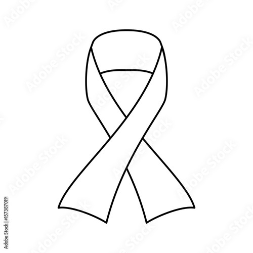 Ribbon cancer symbol icon vector illustration graphic design