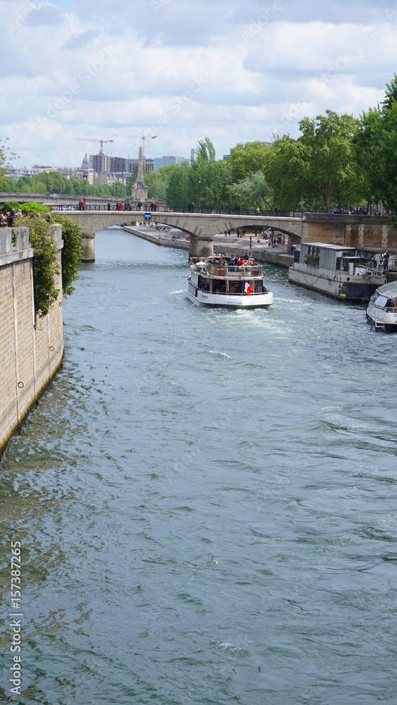 Photo of canal and bridges near Notre Dame, Paris, France