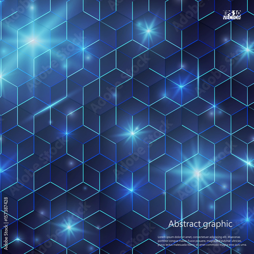Graphic illustration with geometric pattern. Eps10 Vector illustration.