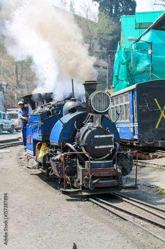 Darjeeling toy steam train, Ghum, India photo