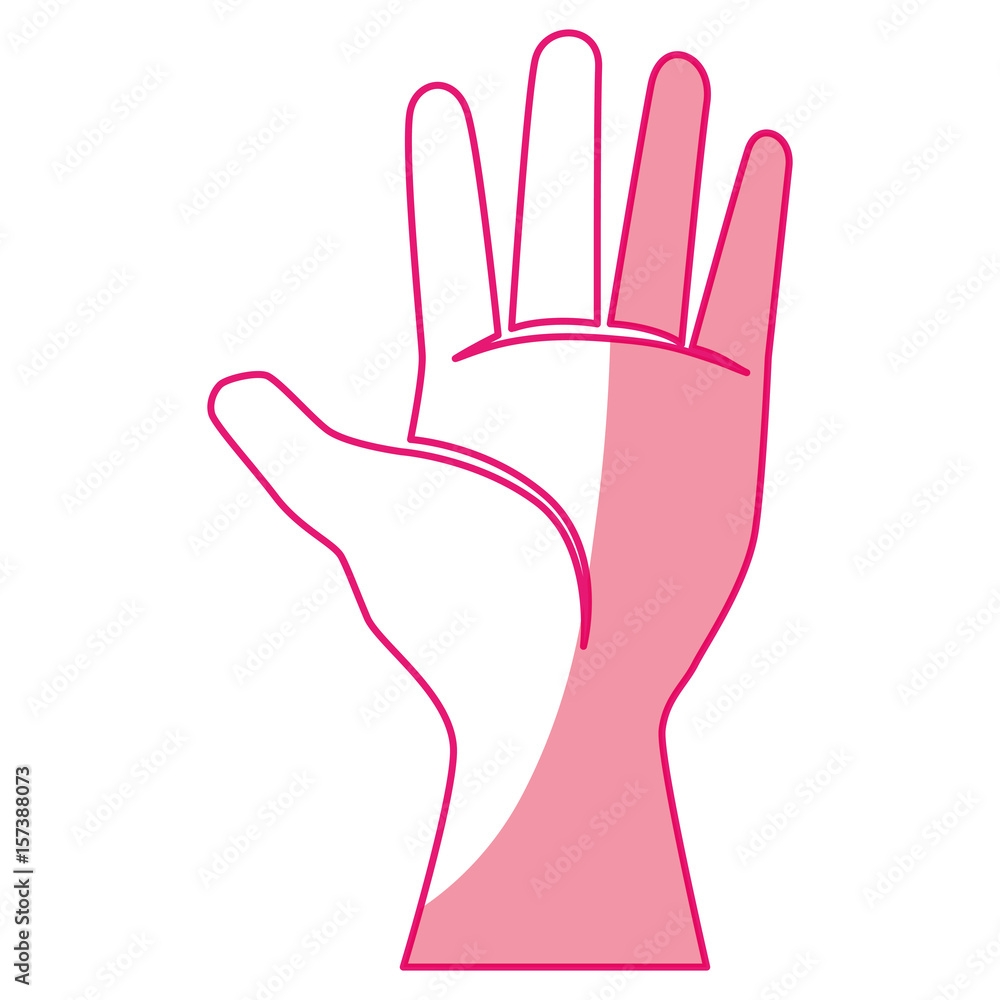 Hand with palm open icon vector illustration graphic design Hand with palm open icon vector illustration graphic design