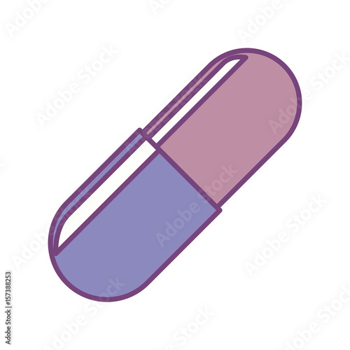 Pill medicine isolated icon vector illustration graphic design