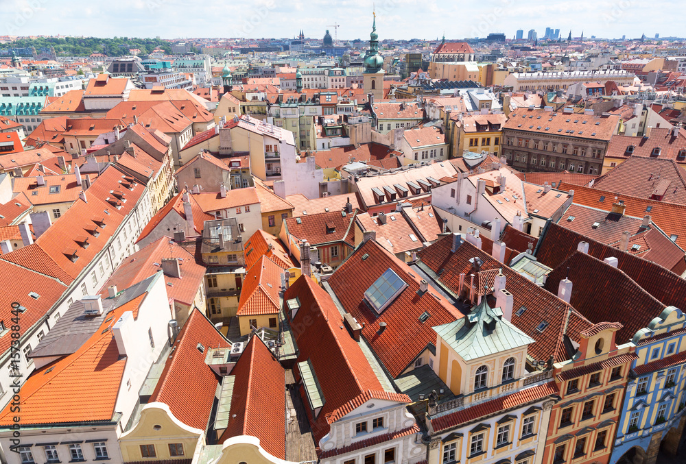 Prague, view of the downtown, Czech Republic