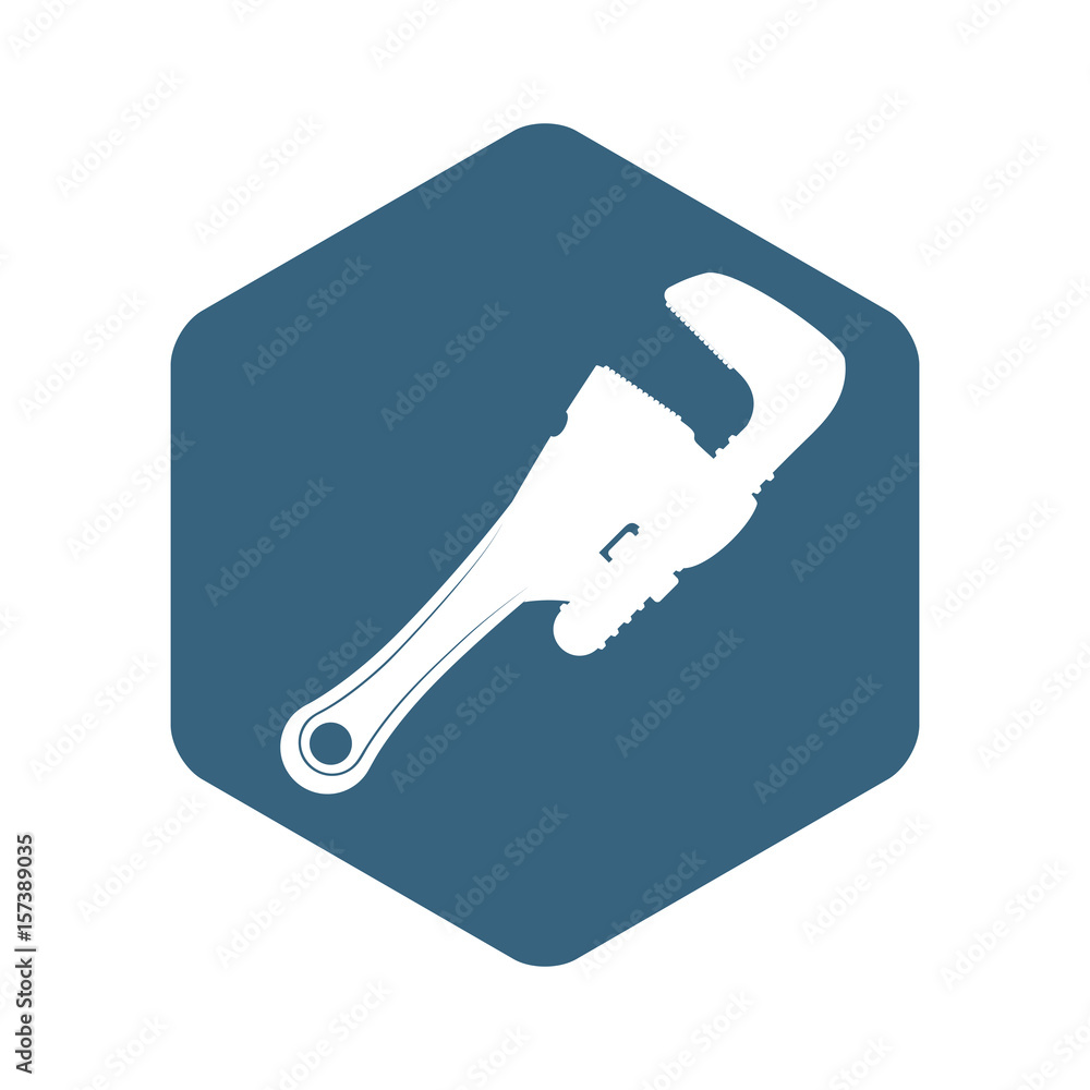 Wrench tool adjustable icon vector illustration graphic design