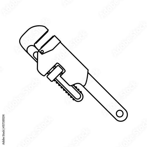 Wrench tool adjustable icon vector illustration graphic design © djvstock
