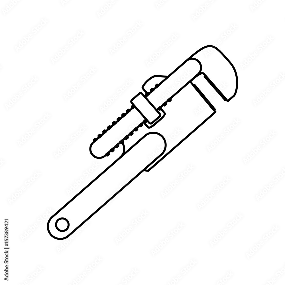 Wrench tool adjustable icon vector illustration graphic design Wrench tool adjustable icon vector illustration graphic design