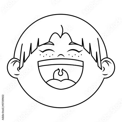 cartoon happy girl celebration smiling image vector illustration