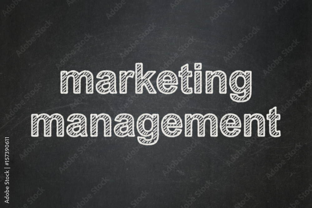 Obraz premium Marketing concept: Marketing Management on chalkboard background