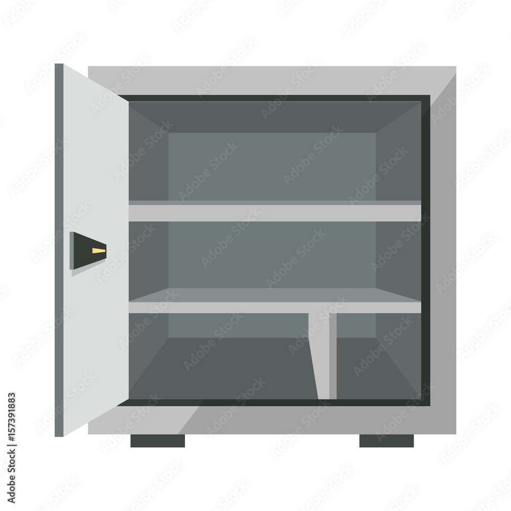 security concept with metal open box bank safe money vector illustration security concept with metal open box bank safe money vector illustration