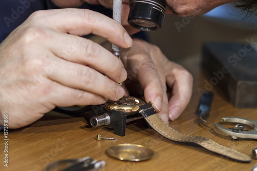 Canvas Print Watch repairing