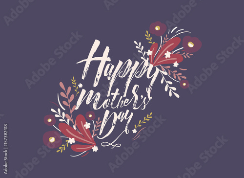 Postcard with inscription happy mother s day