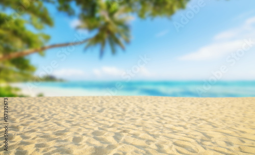Fototapeta Naklejka Na Ścianę i Meble -  Tropical beach with sand, summer holiday background.