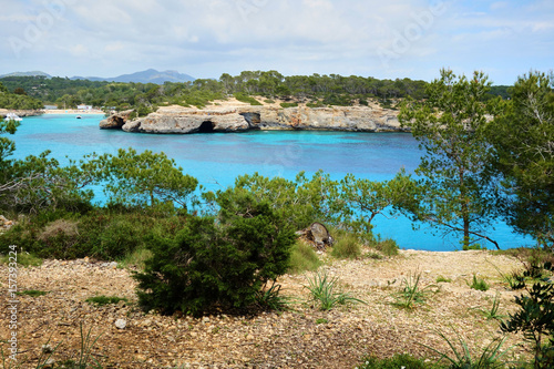The azure waters of S'Amarador, Mallorca, Spain