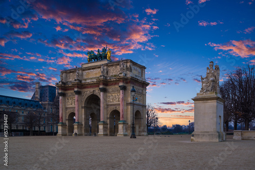 Arc de Triomphe at the Place du Carrousel in Paris photo