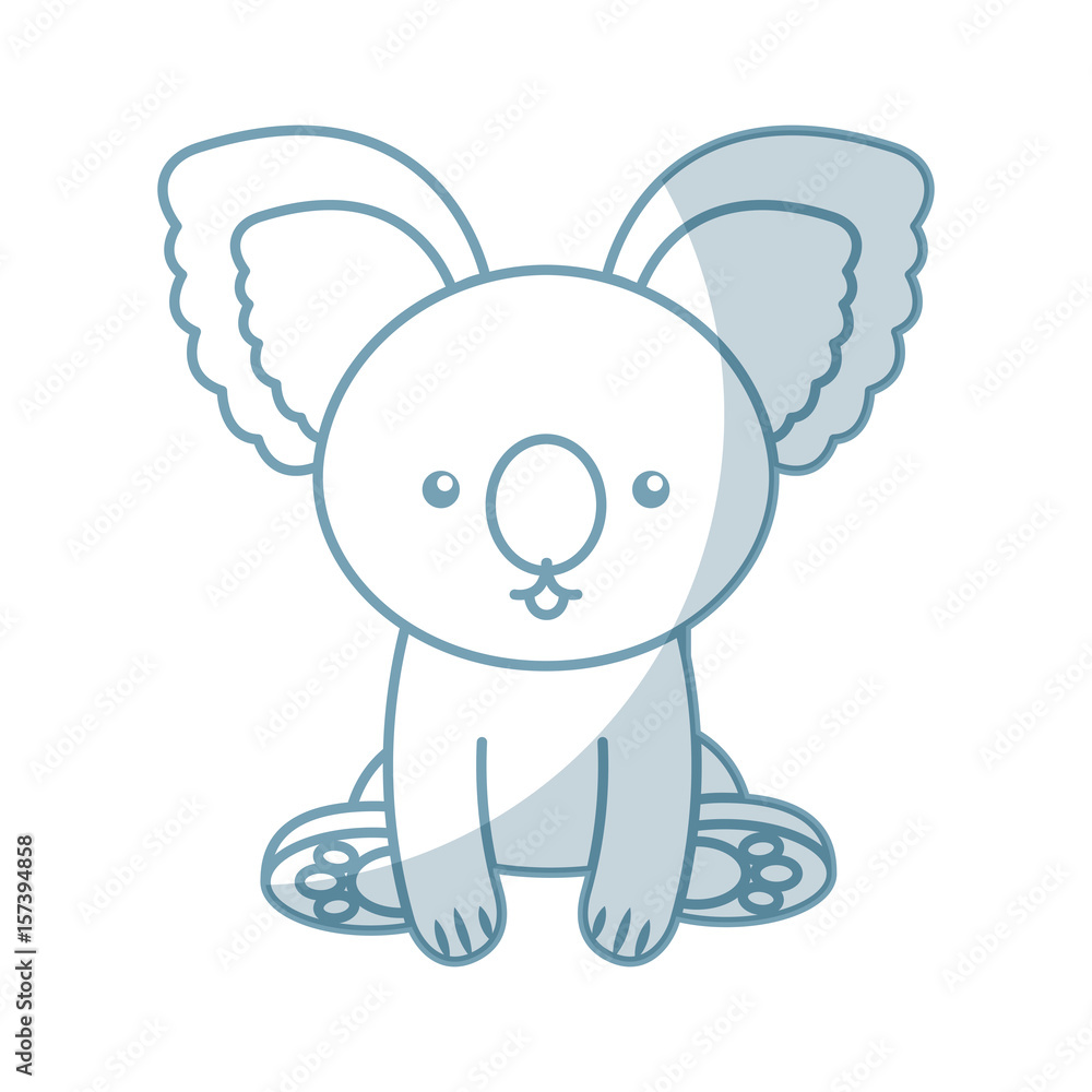 cute blue shadow koala cartoon graphic design cute blue shadow koala cartoon graphic design