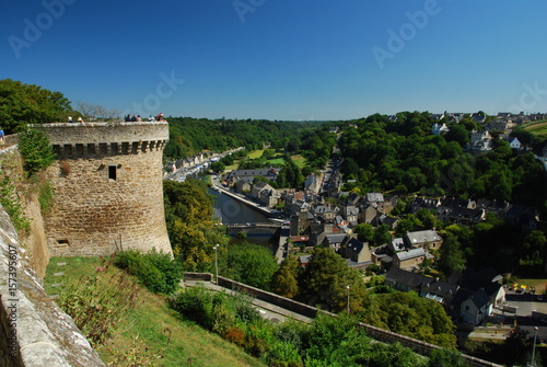 Port de Dinan vue des murailles, Bretagne, France