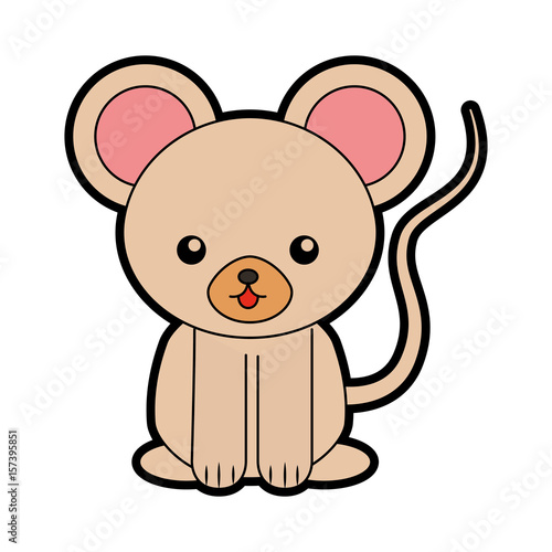 cute color mouse cartoon vector graphic design