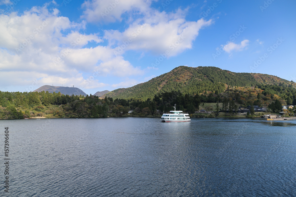 The Boat In Ashi Lake,Japan.