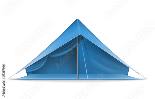 Blue tourist tent