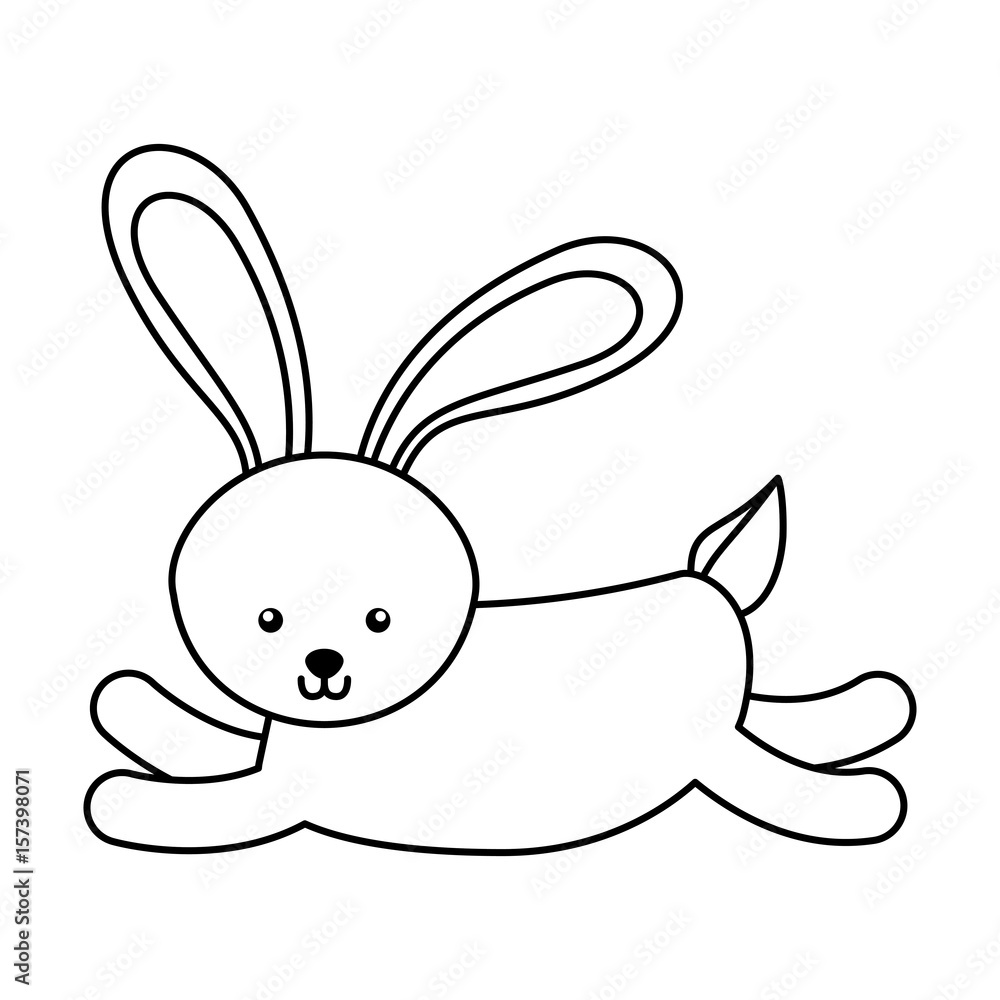 cute line icon rabbit cartoon graphic design cute line icon rabbit cartoon graphic design