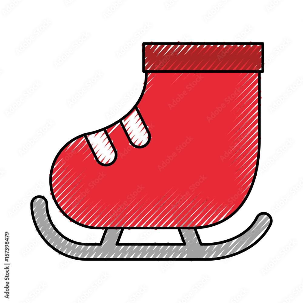 cute scribble ice skate vector graphic design cute scribble ice skate vector graphic design