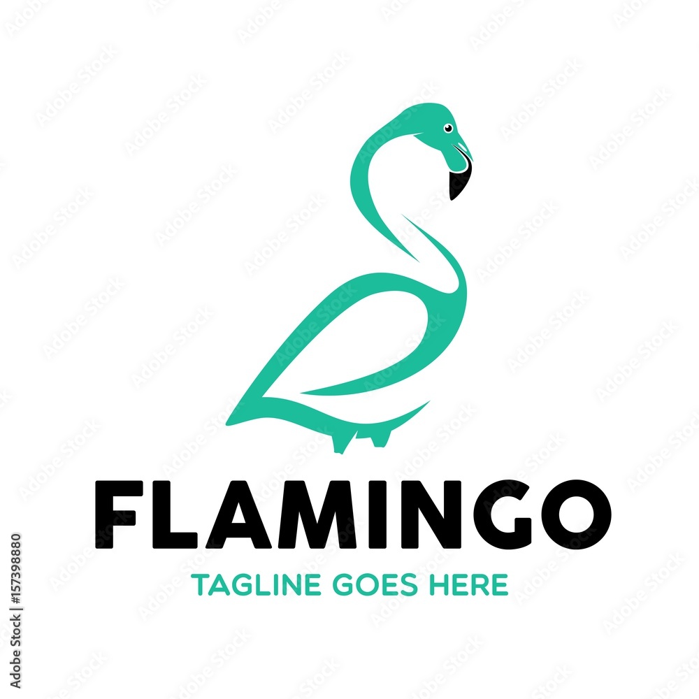 Unique Flamingo Logo Template Unique Flamingo Logo Template