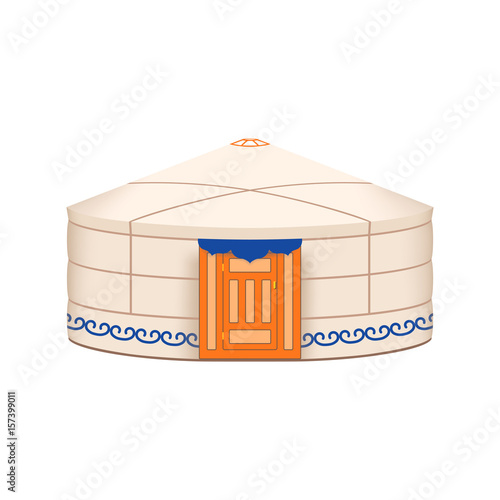 Yurt of nomads. Vector illustration.