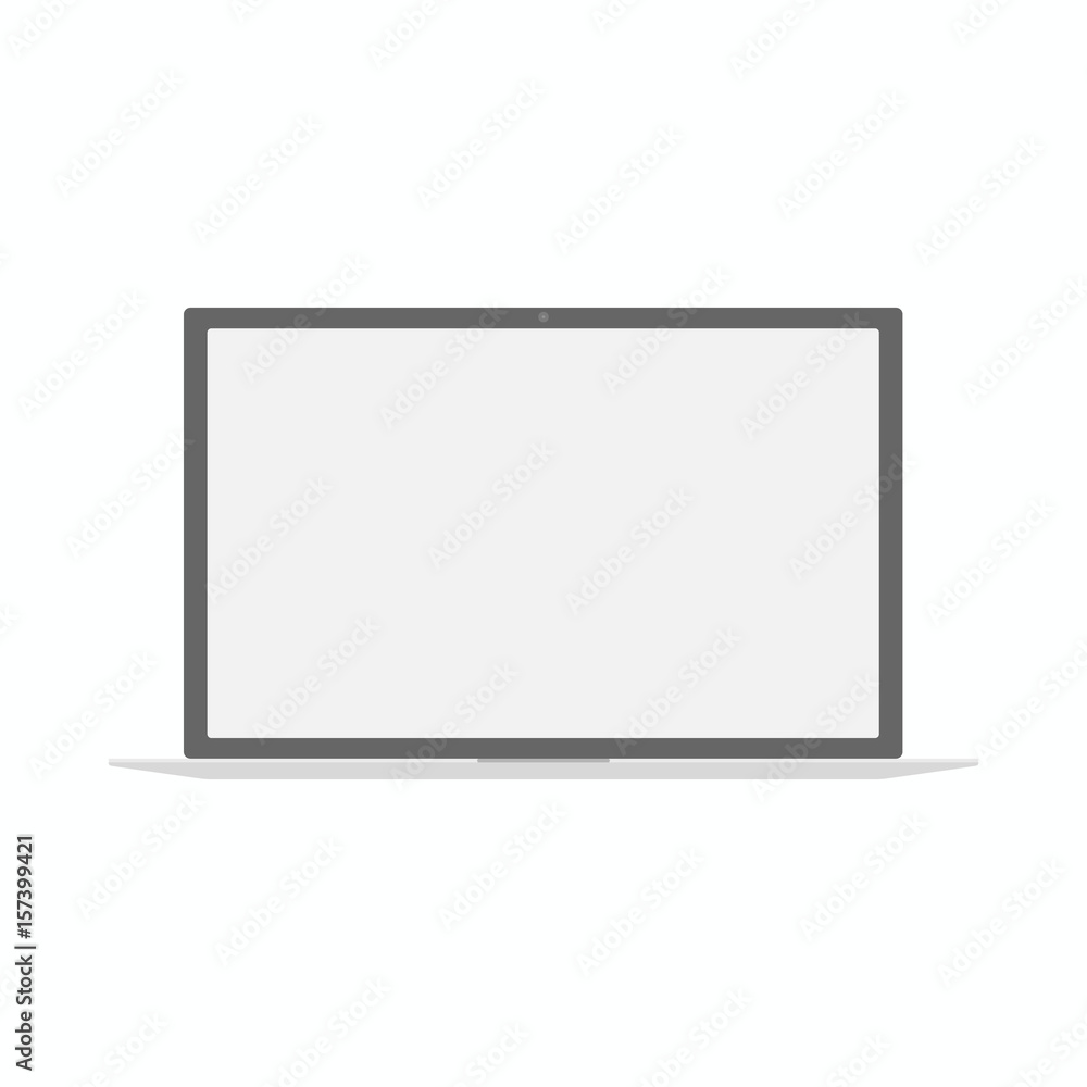 Laptop flat icon. Computer symbol