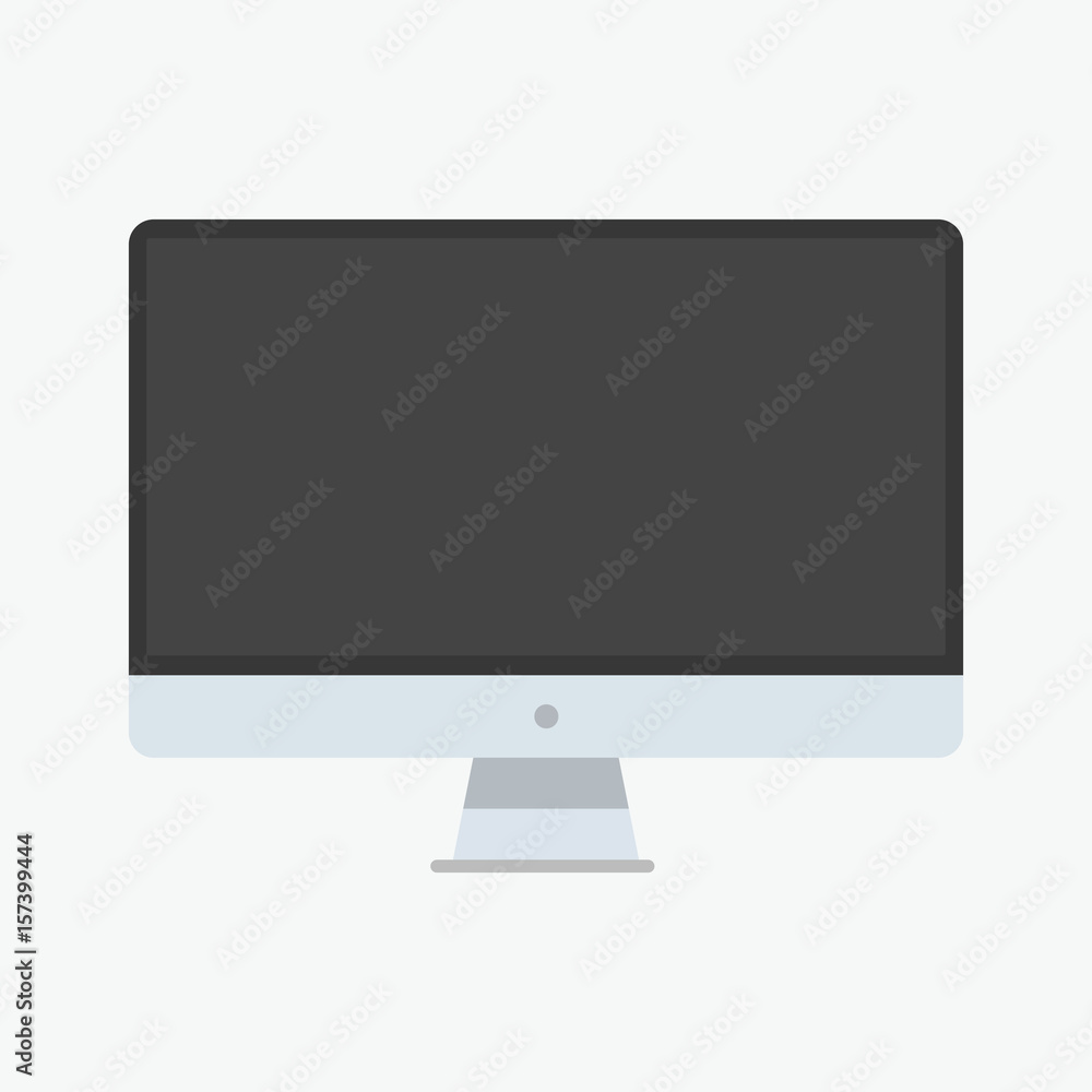 Realistic computer monitor isolated Realistic computer monitor isolated