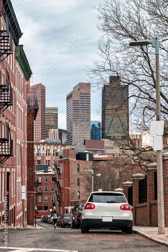 Snow Hill Street in North End neighborhood of Boston MA