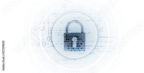 Cybersecurity and information or network protection. Future technology web services for business and internet project