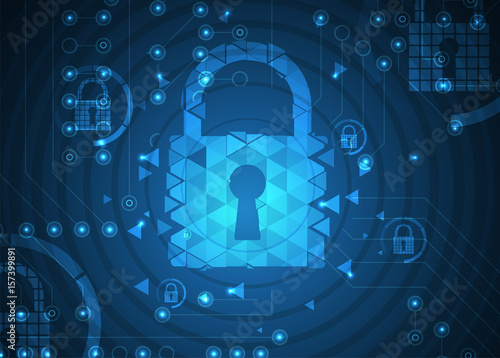Cybersecurity and information or network protection. Future technology web services for business and internet project