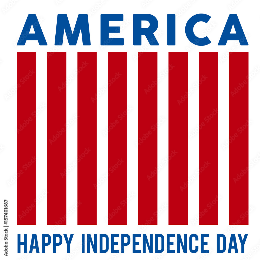 Fototapeta premium 4th Of July American Independence Day Vector Illustration