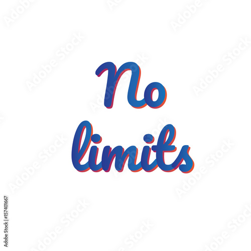 no limits vector banner, t-shirt design