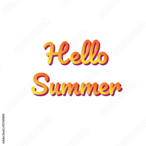 hello summer vector banner  t-shirt design