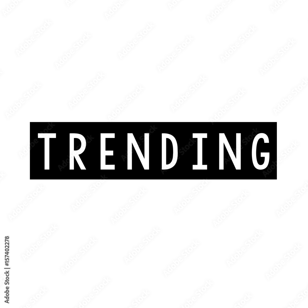 Trending - isolated text on a white background. Trending - isolated text on a white background.