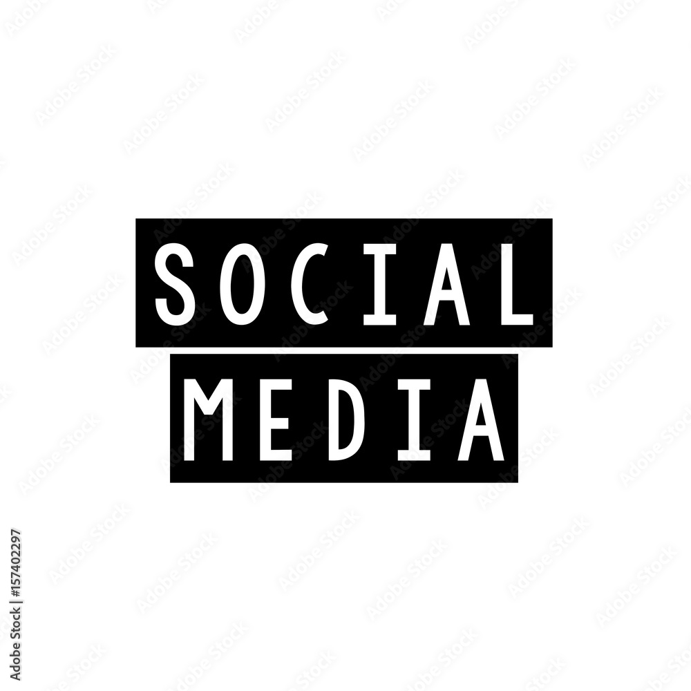 Social Media - isolated text on a white background. Social Media - isolated text on a white background.