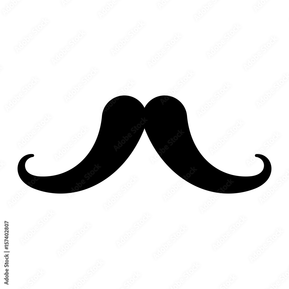 black icon moustache cartoon vector graphic design black icon moustache cartoon vector graphic design