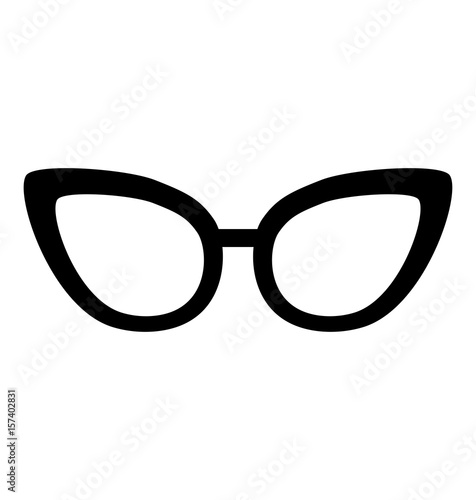black icon glasses cartoon vector graphic design