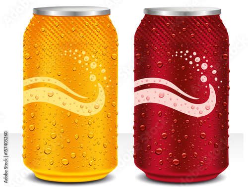 design template can cola, juice drink