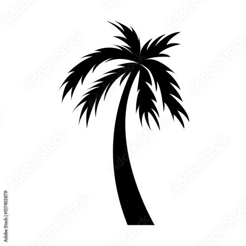 black icon palm cartoon vector graphic design