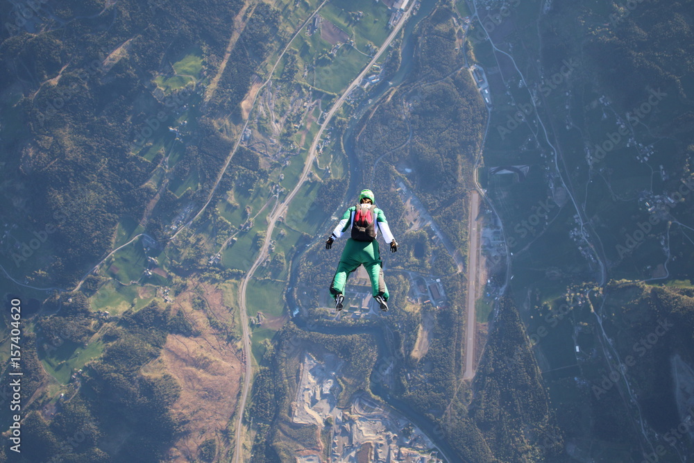 Obraz premium Skydiving in Norway